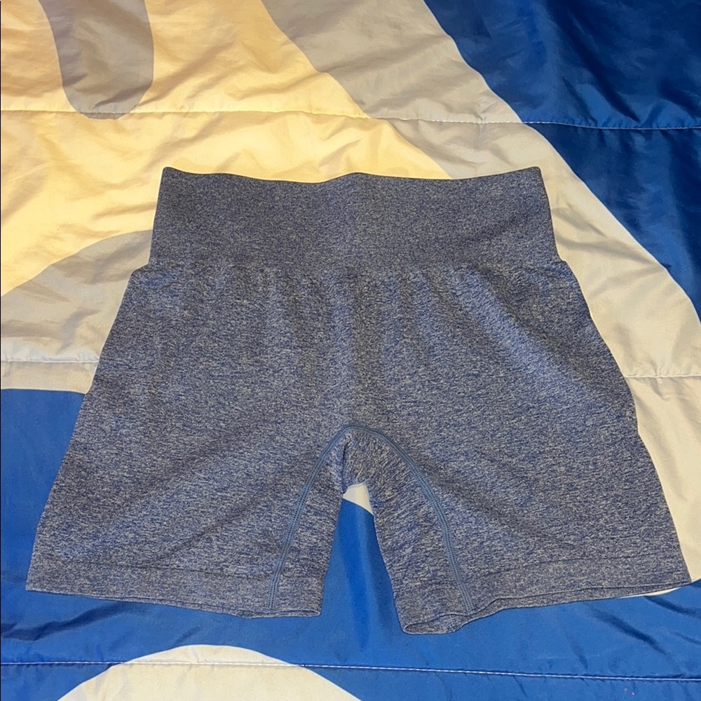 Heathered Blue Women’s Biker shorts size-L